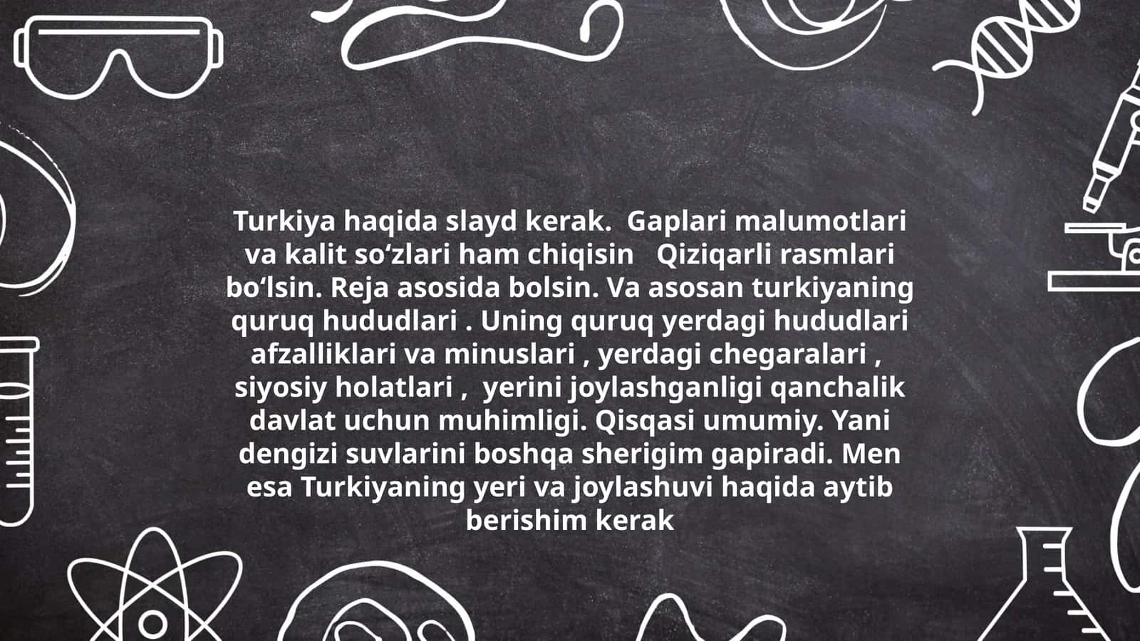 Turkiya haqida slayd kerak 1