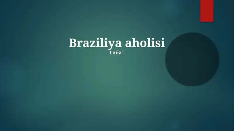 Braziliya aholisi 1