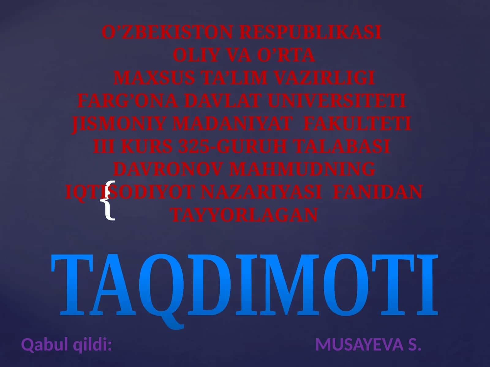 Bozor iqtisodiyoti mazmuni 1