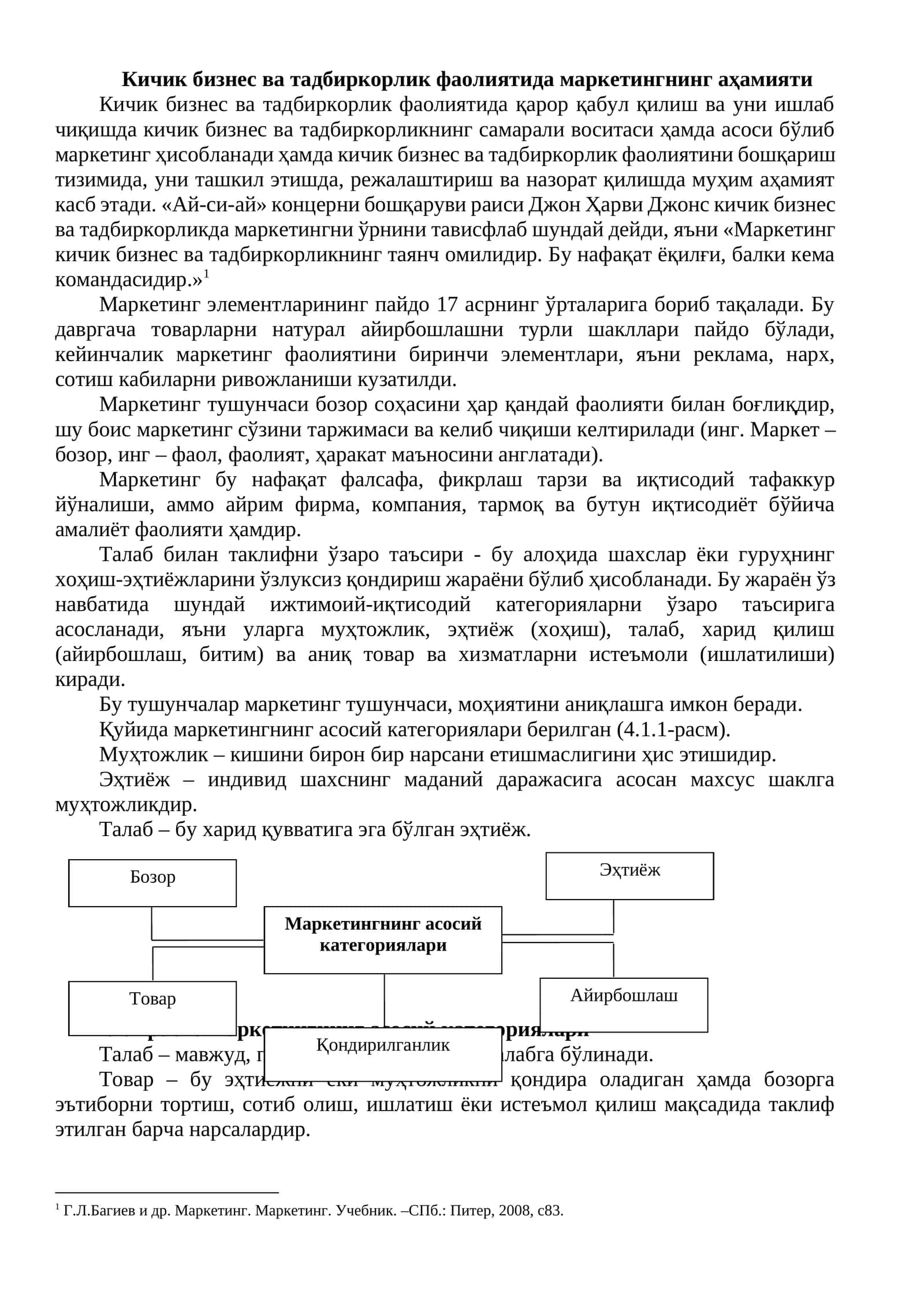 Кичик бизнес ва тадбиркорлик фаолиятида маркетингнинг аҳамияти 1