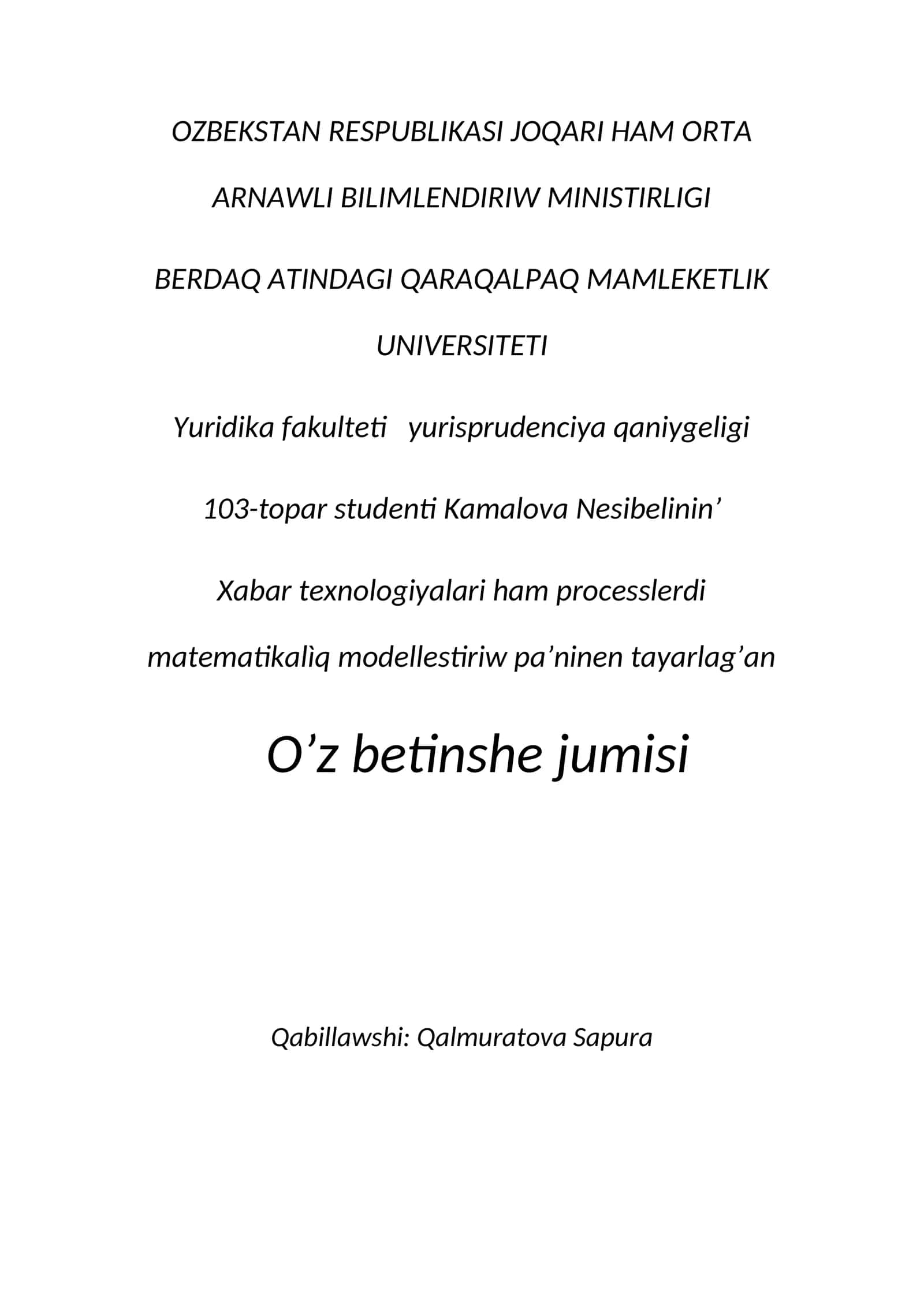 Programmalastiriw tilari hàm oniñ mùmkinshilikleri 1