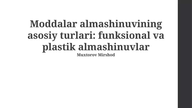 Moddalar almashinuvi 1