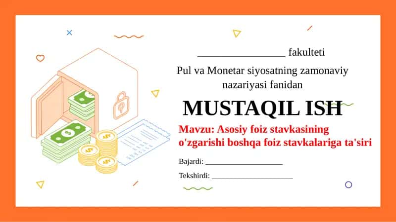 Asosiy foiz stavkasining o'zgarishi boshqa foiz stavkalariga ta'siri 1