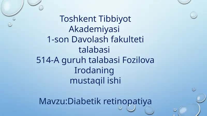 Diabetik retinopatiya 1