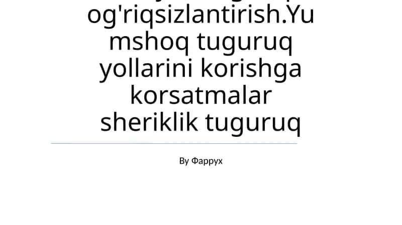 Toĝanoq suvlari va homila pufagining ahamyati 1