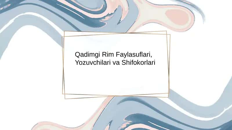 Qadimgi Rim Faylasuflari 1