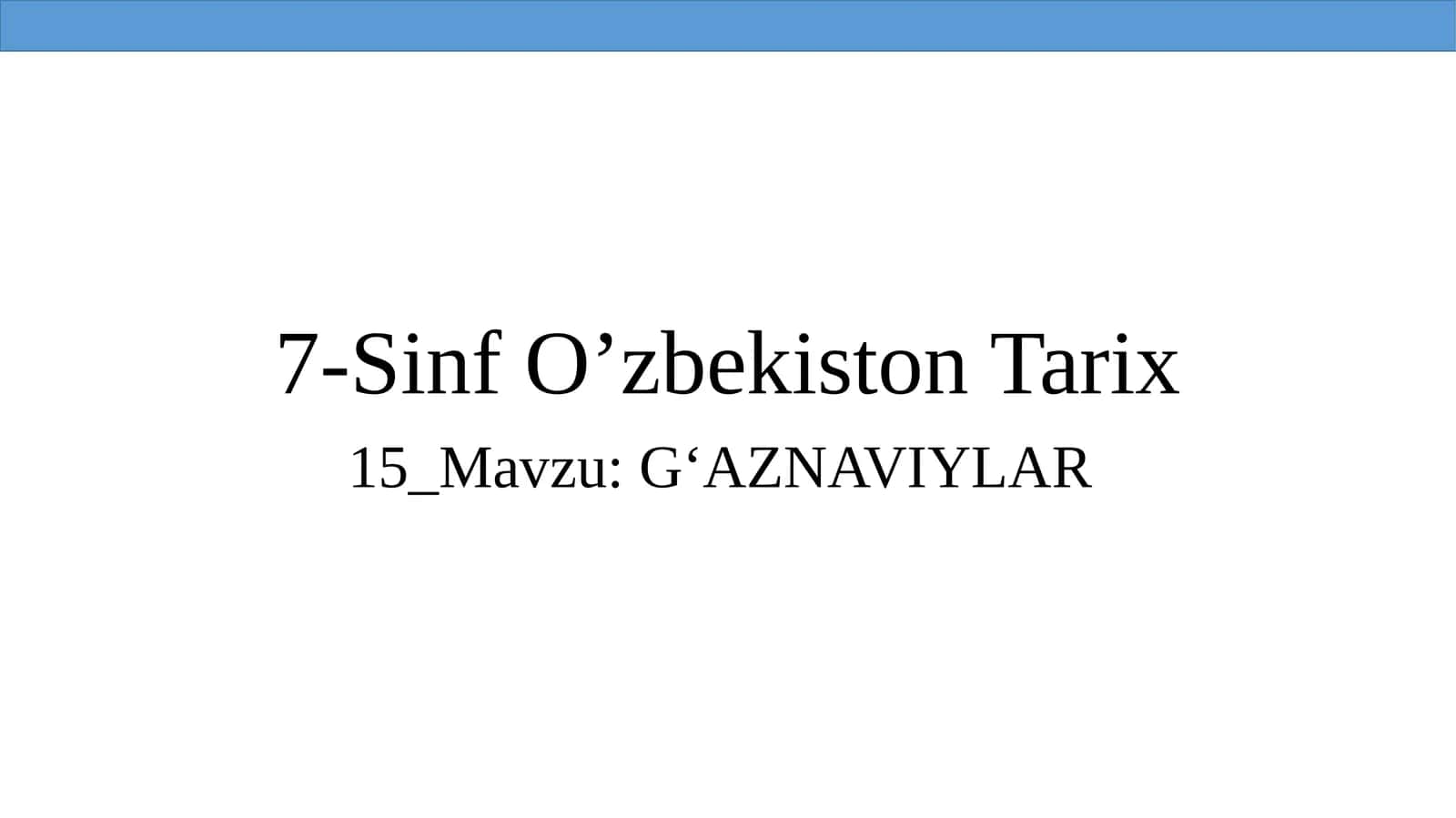 G‘AZNAVIYLAR 1