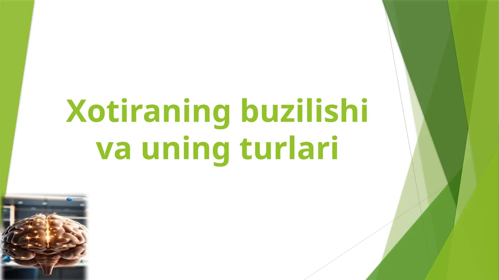 Xotiraning buzilishi va uning turlari 1