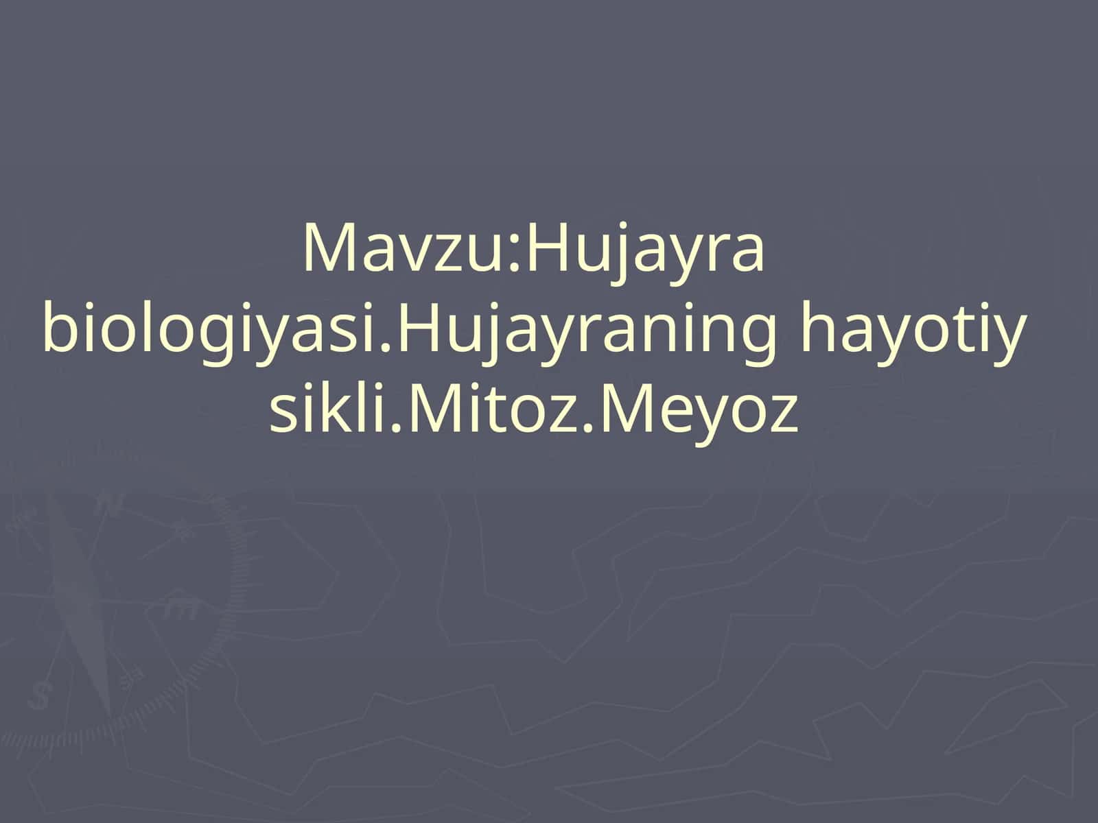 Hujayrabiologiyasi 1