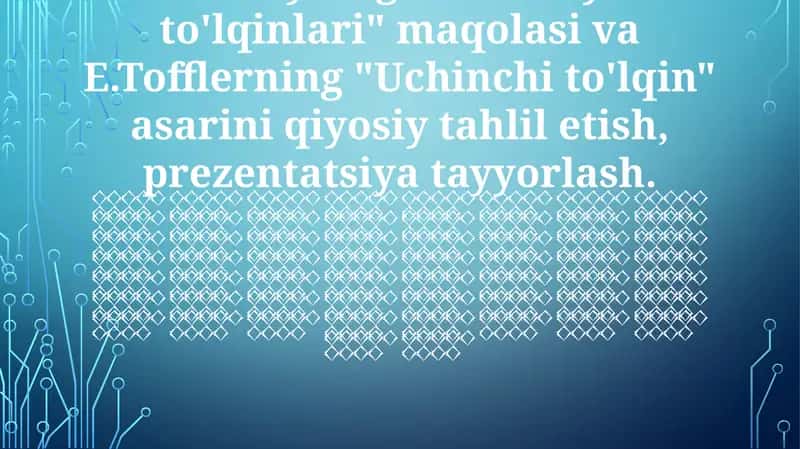 "Madaniyat to'lqinlari" va "Uchinchi to'lqin" qiyosiy tahlili 1
