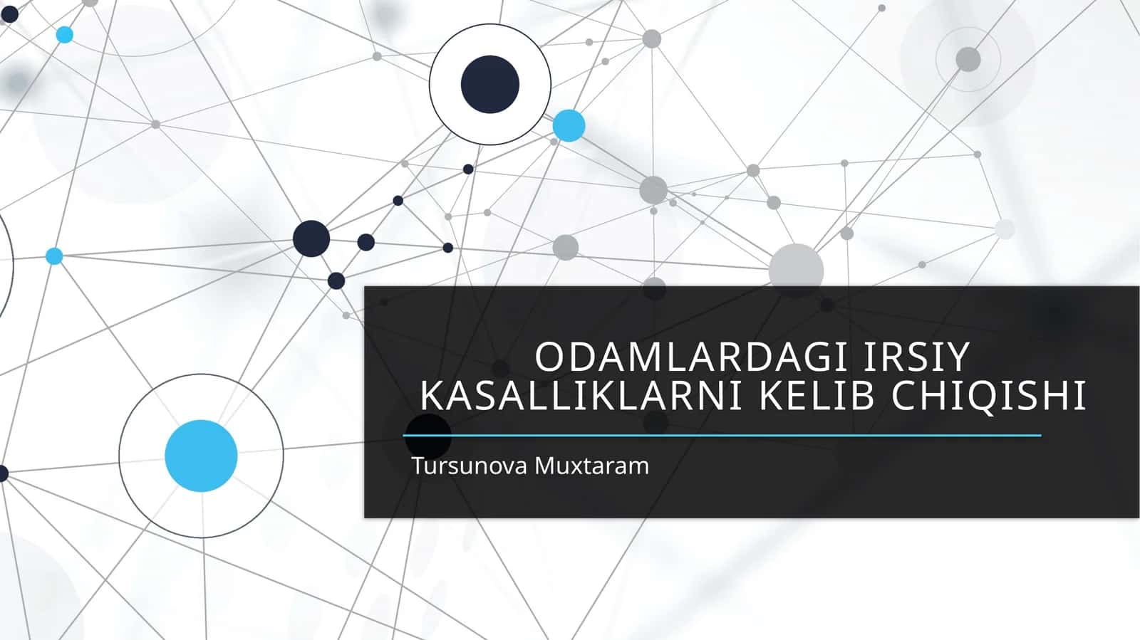 Odamlardagi irsiy kasalliklarni kelib chiqishi 1