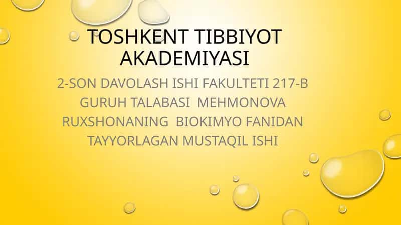 Pankreatit rivojlanishining biokimyoviy asoslari davolash va diagnostika tamoyillari 1