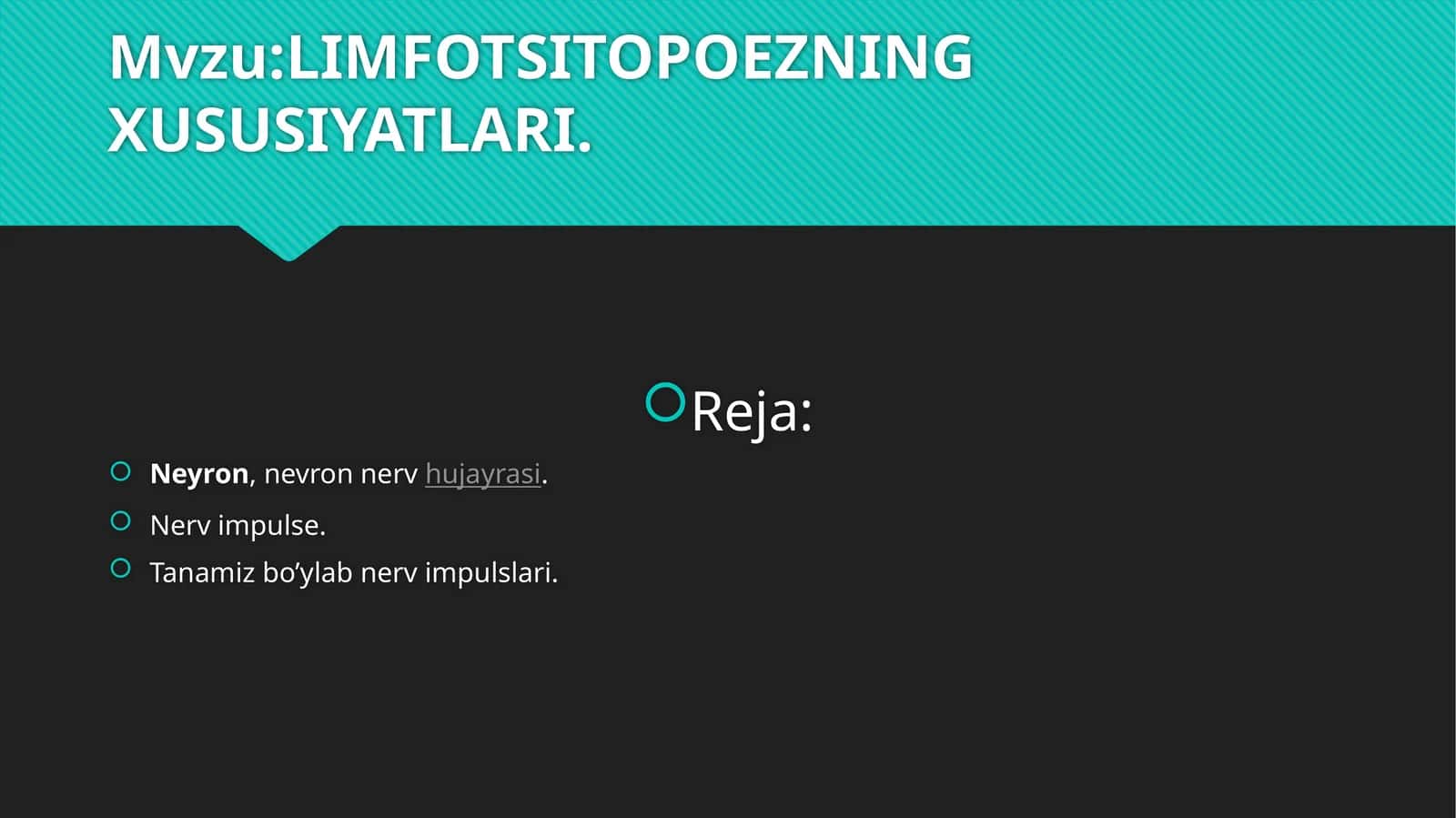 LIMFOTSITOPOEZNING XUSUSIYATLARI 1