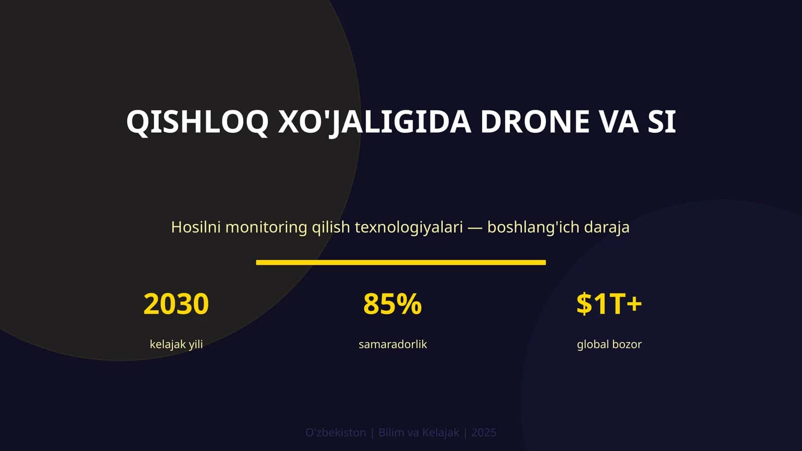 Qishloq xo'jaligida drone va SI 1