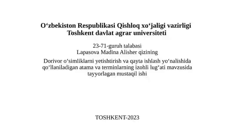 Dendralogiya-daraxt va butalar