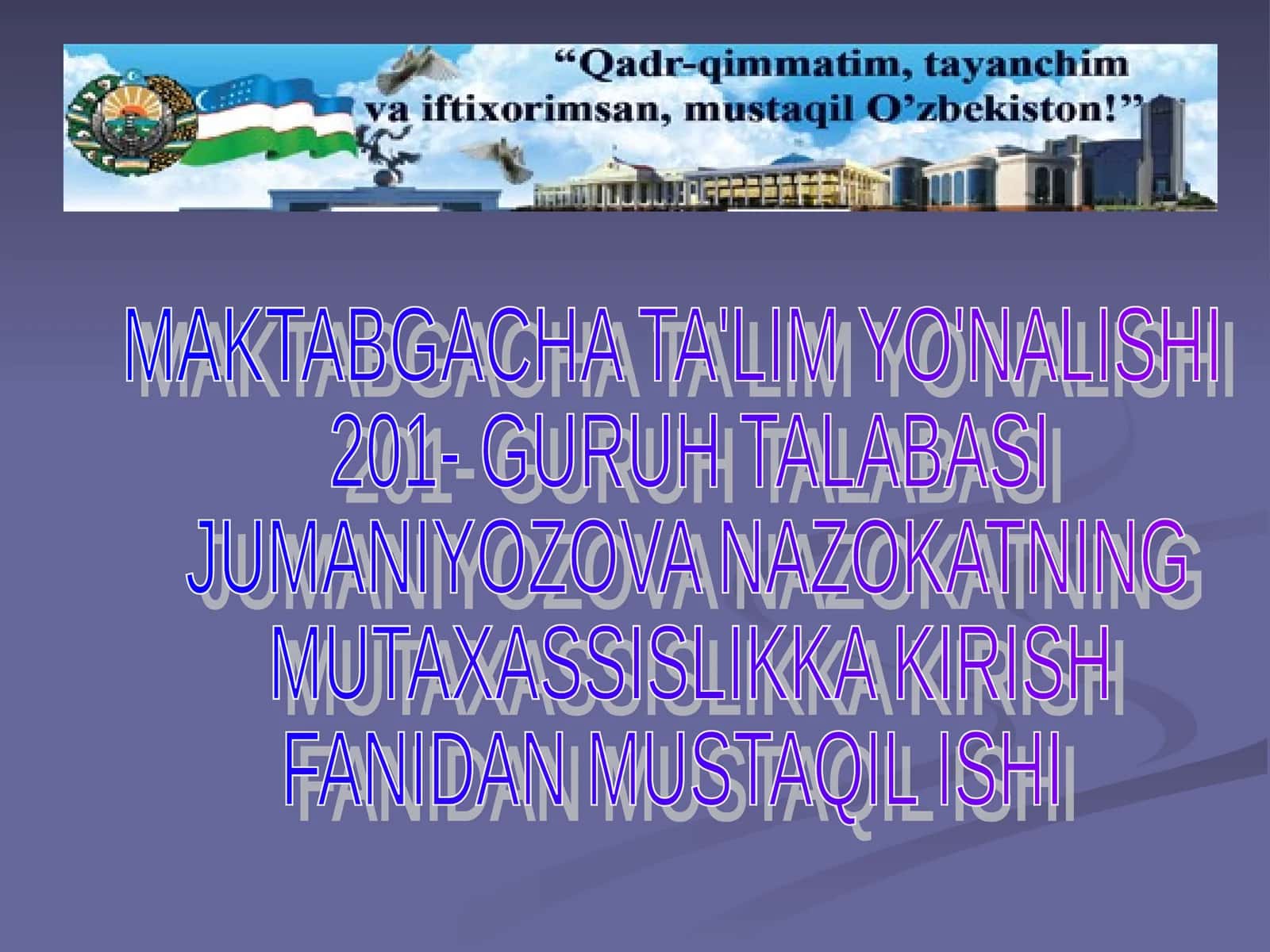 O‘zbekiston Respublikasining «Ta’lim to‘g‘risida»gi Qonuni 1