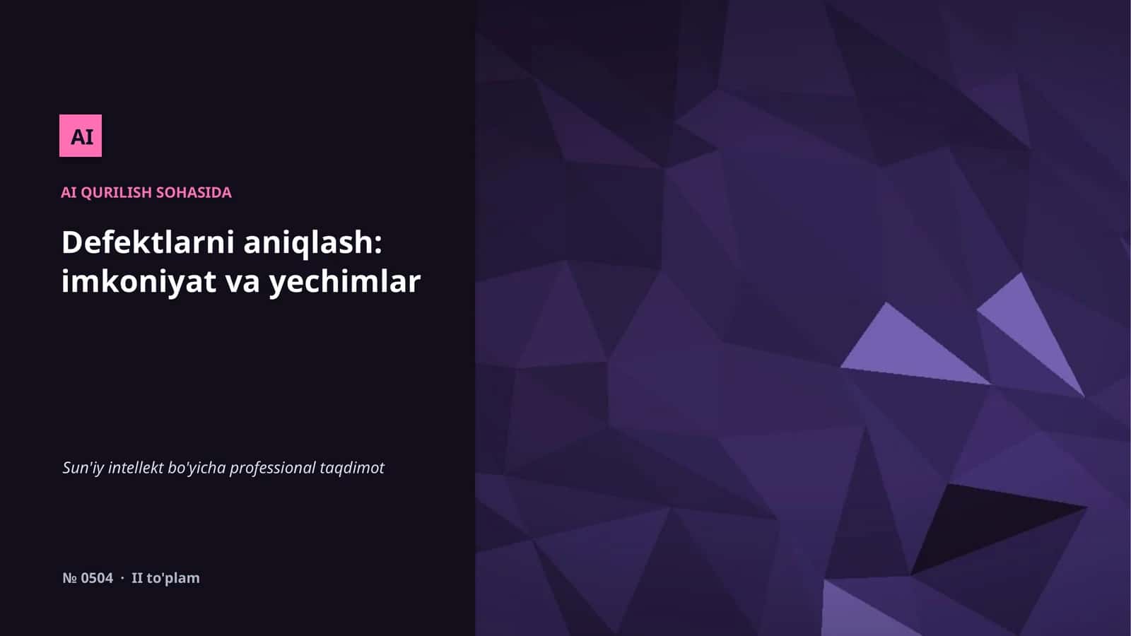 AI QURILISH SOHASIDA 1