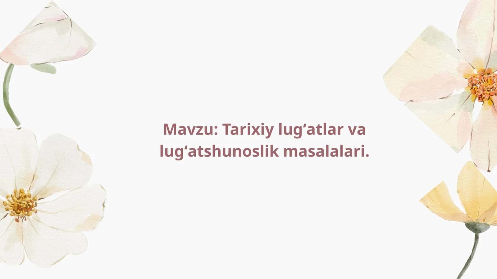 Tarixiy lugʻatlar va lugʻatshunoslik masalalari. 16list 1