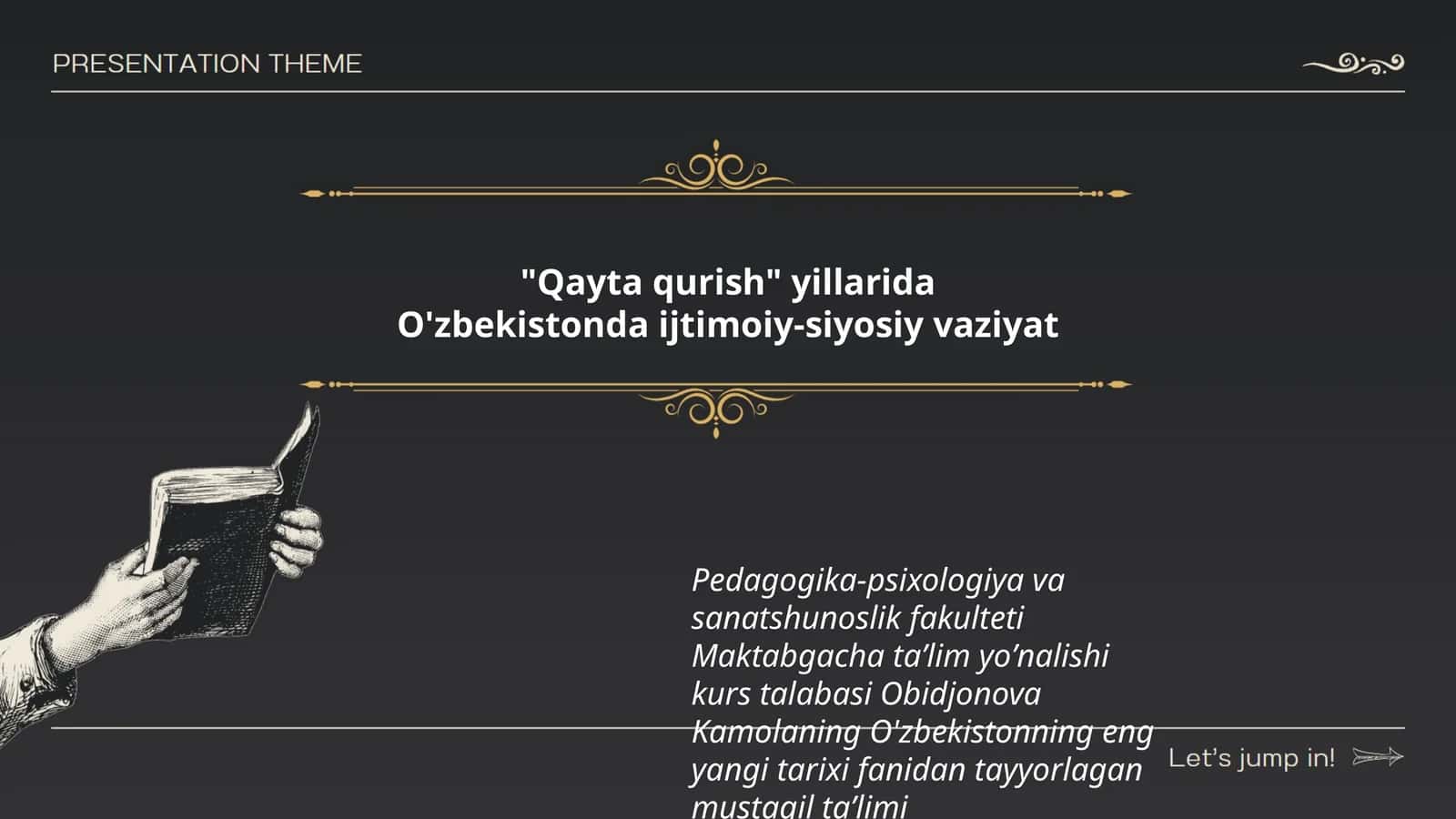 O'zbekistonning Eng Yangi Tarixi Fanidan Tayyorlagan Mustaqil Taʼlim 1