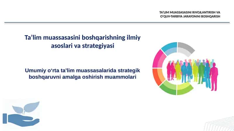 Ta’lim muassasasini rivojlantirishning ilmiy asoslari va strategiyasi 1