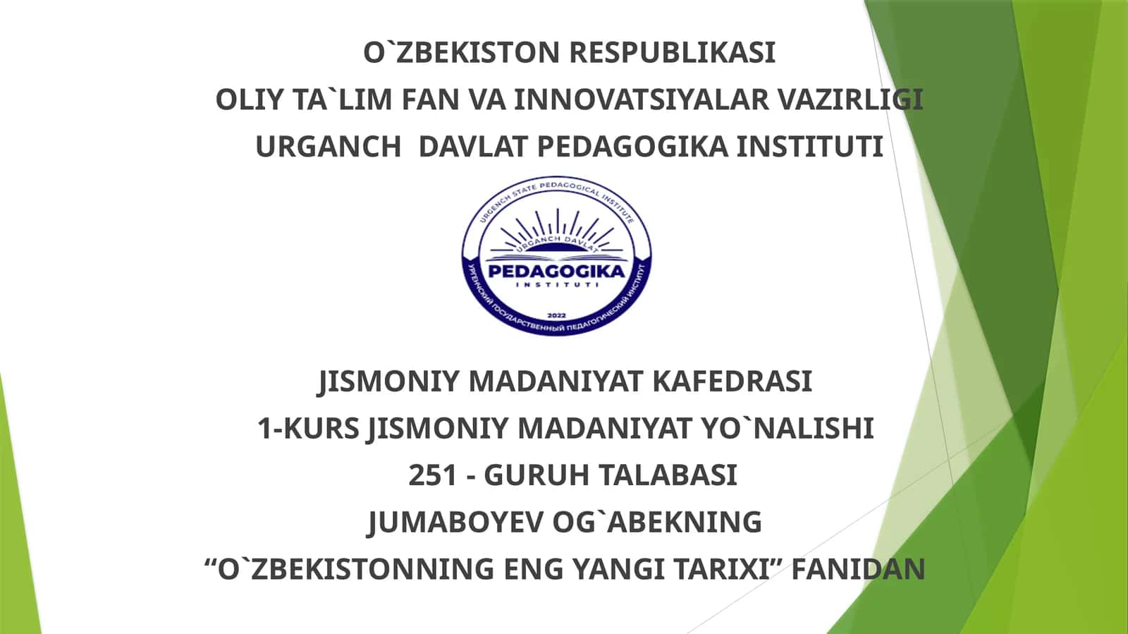Yangi o'zbekistonda amalga oshirilayotgan manaviy o'zgarishlar 1
