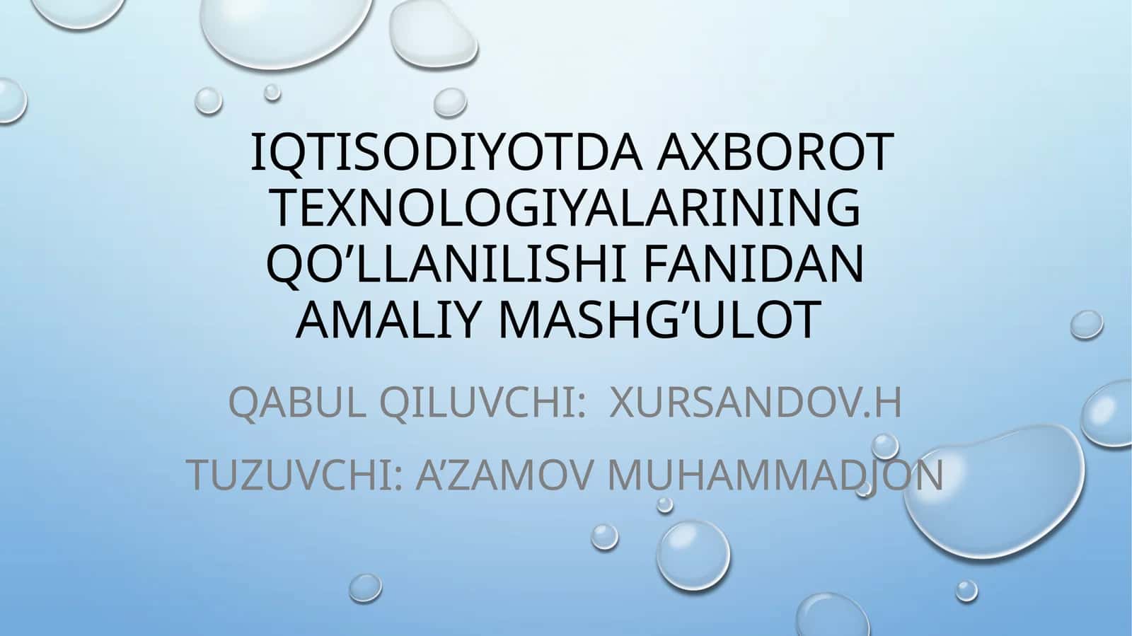 Dasturiy Maxsulotlar 1