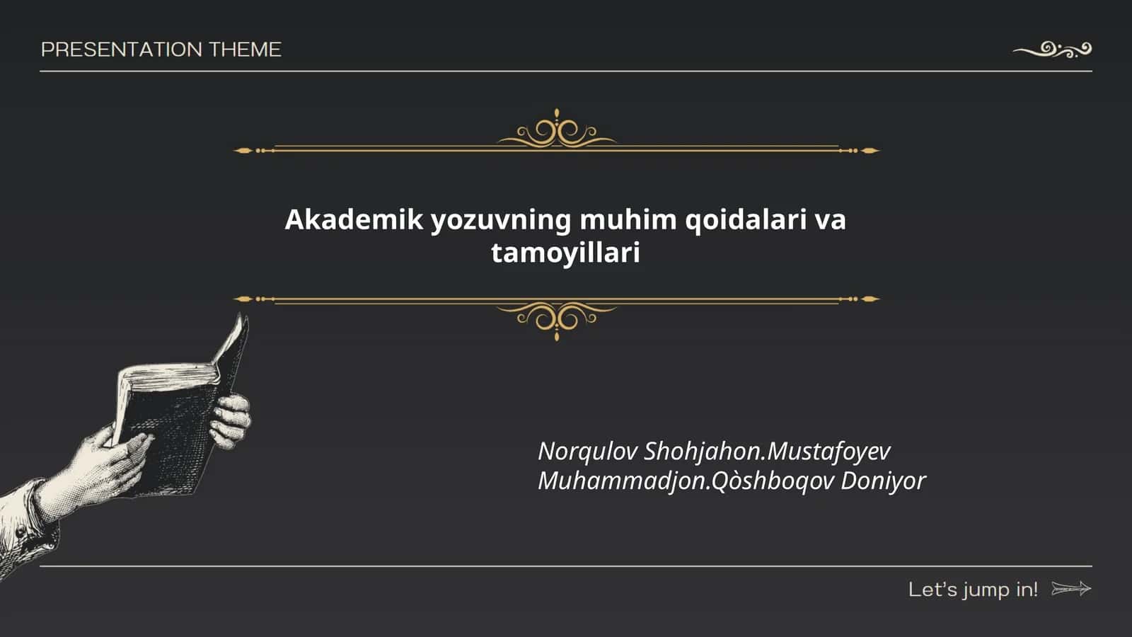 Akademik yozuvning muhim qoidalari va tamoyillari 1