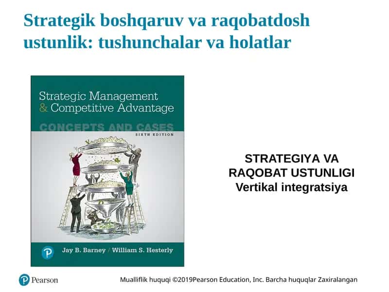 Strategik boshqaruv va raqobatdosh ustunlik: tushunchalar va holatlar 1