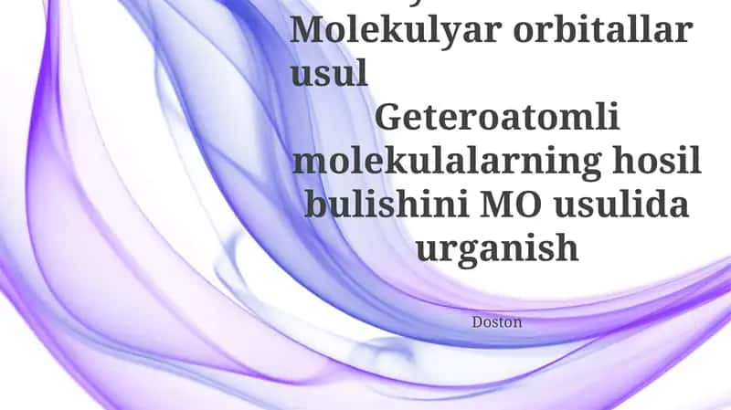 Valent bog'lar nazariyasi 1