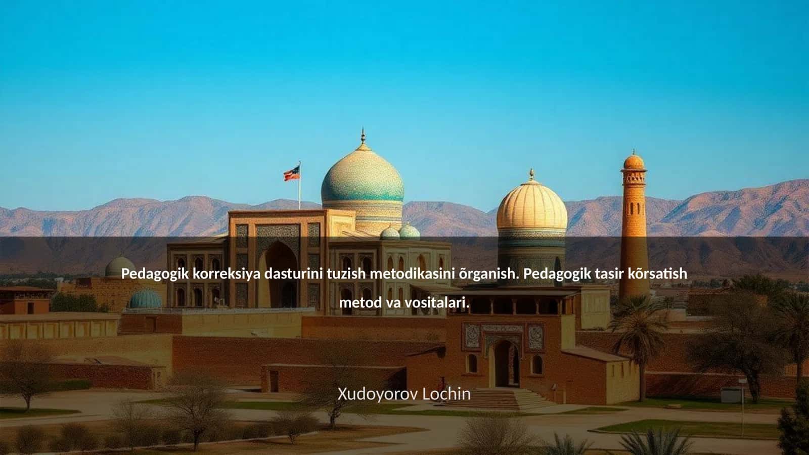 Pedagogik korreksiya dasturini tuzish metodikasi 1