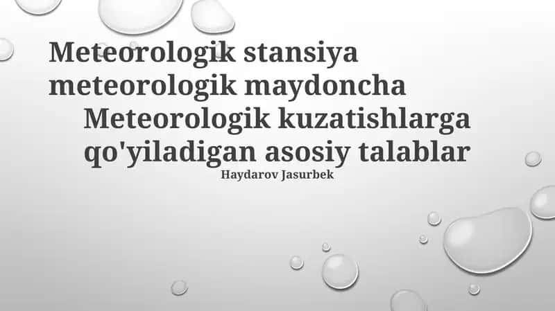 Meteorologik stansiya meteorologik maydoncha 1