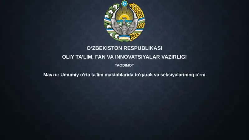Umumi yo'rtata'lim maktablari da to'garak va seksiyalari ning o'rni 1