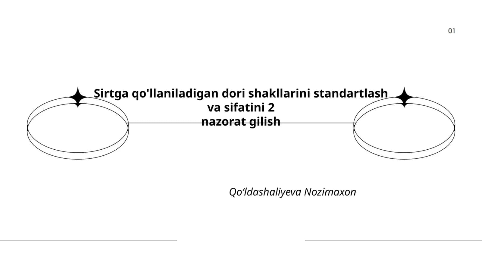 Sirtga qo'llaniladigan dori shakllarini standartlash va sifatini 2 nazorat gilish 1