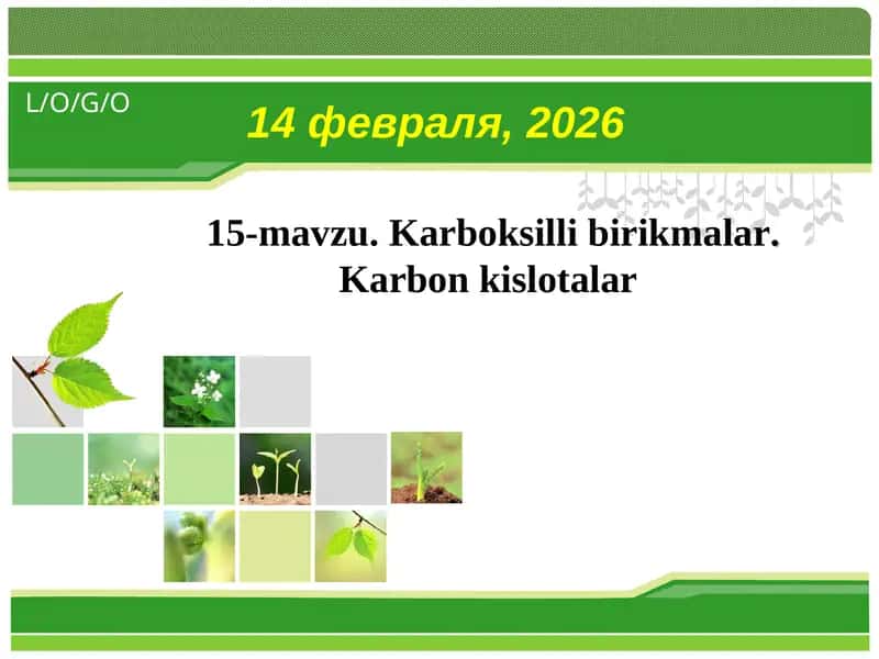 Kаrbоksilli birikmalаr. Kаrbоn kislоtаlаr 1
