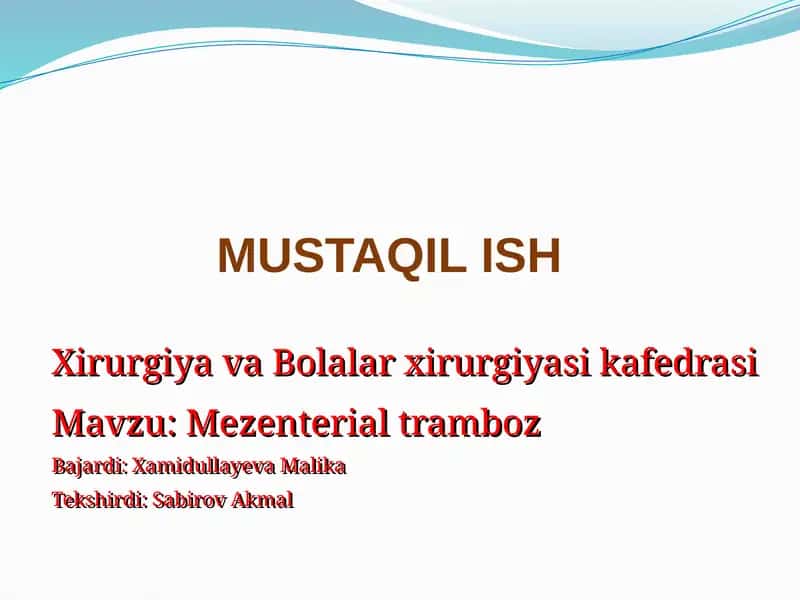 Mezenterial tramboz 1