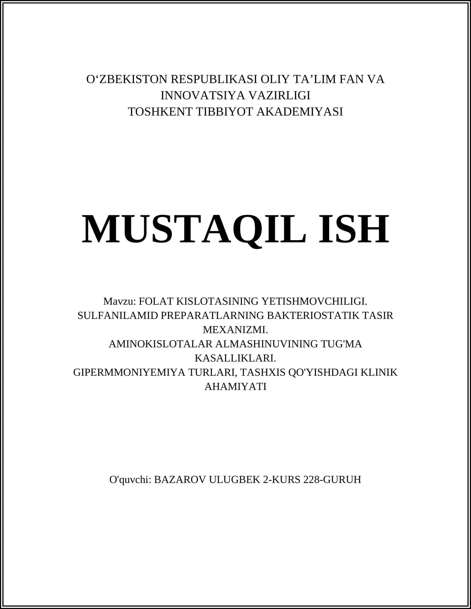 FOLAT KISLOTASINING YETISHMOVCHILIGI 1