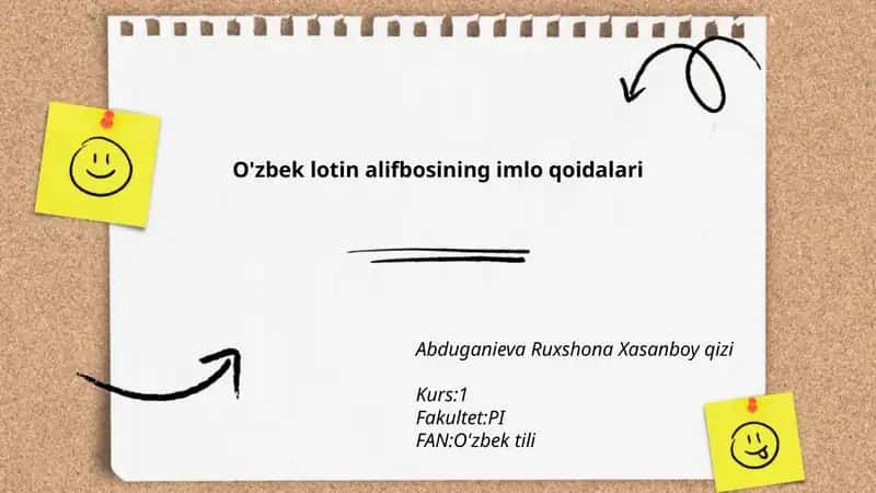 O'zbek lotin alifbosining imlo qoidalari 1