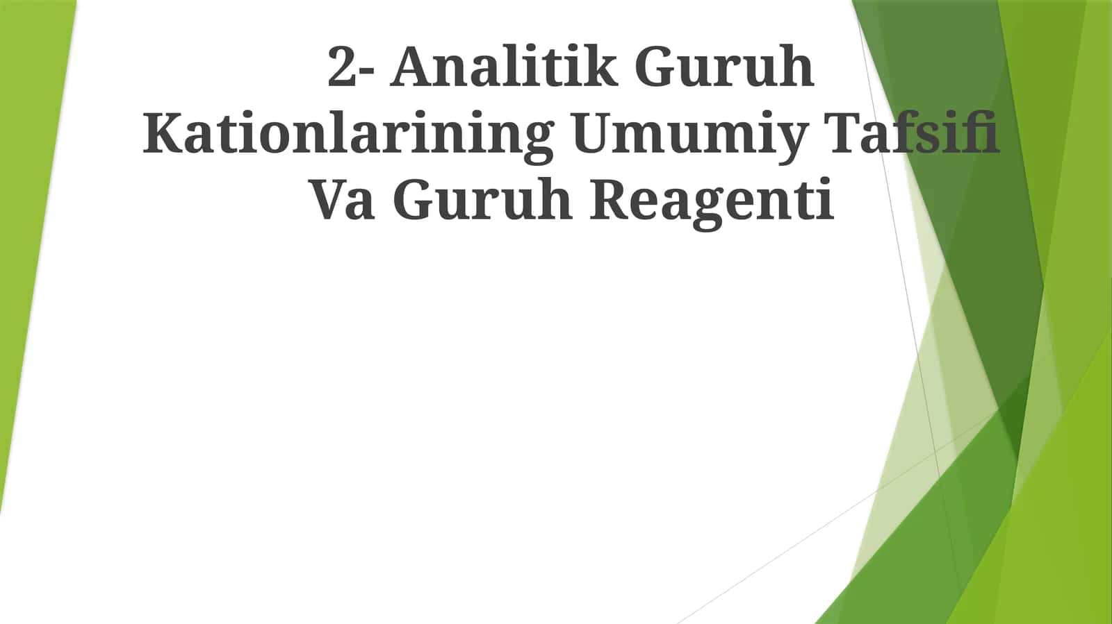 Analitik Guruh Kationlarining Umumiy Tafsifi Va Guruh Reagenti 1
