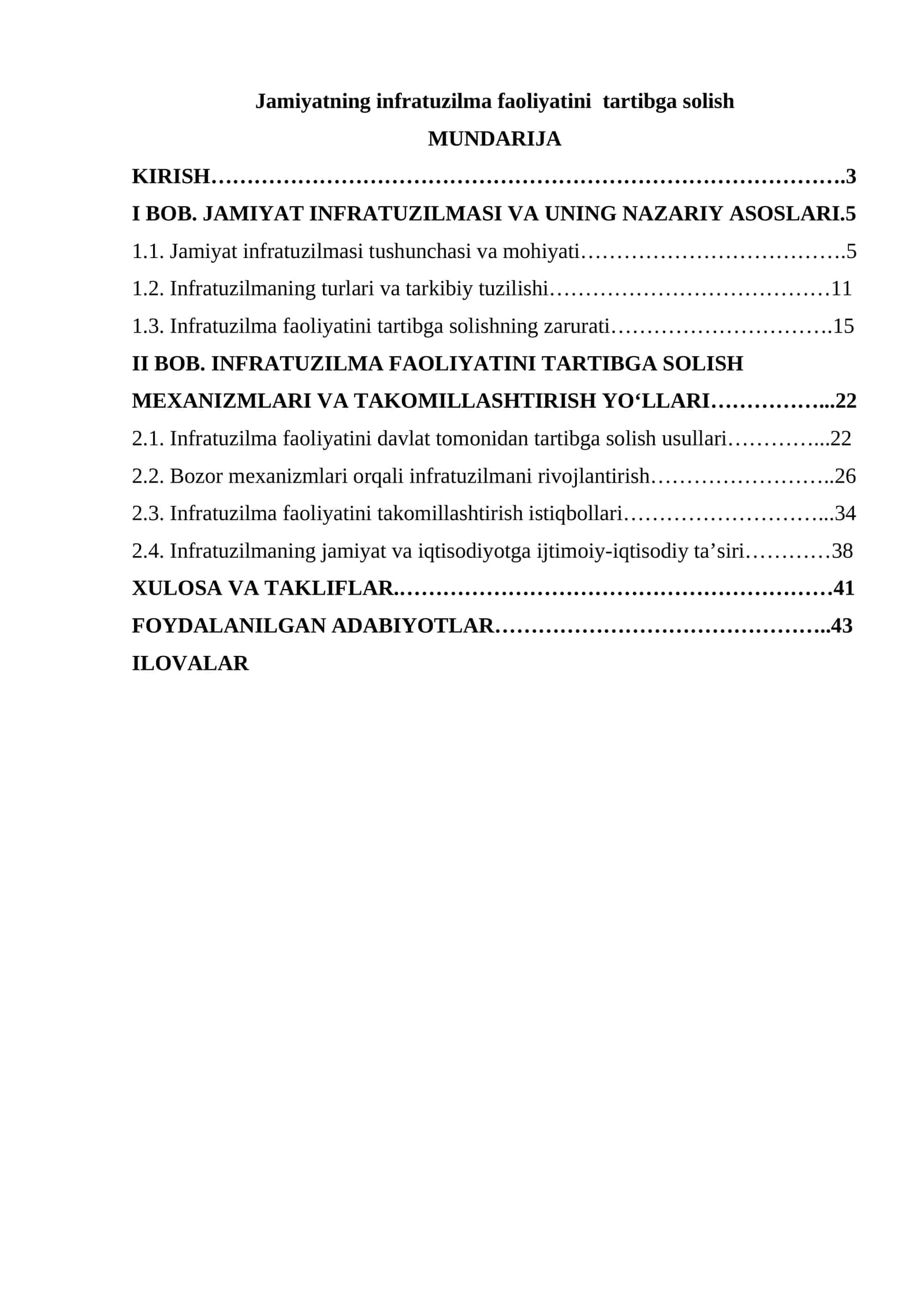 Jamiyatning infratuzilma faoliyatini  tartibga solish 1