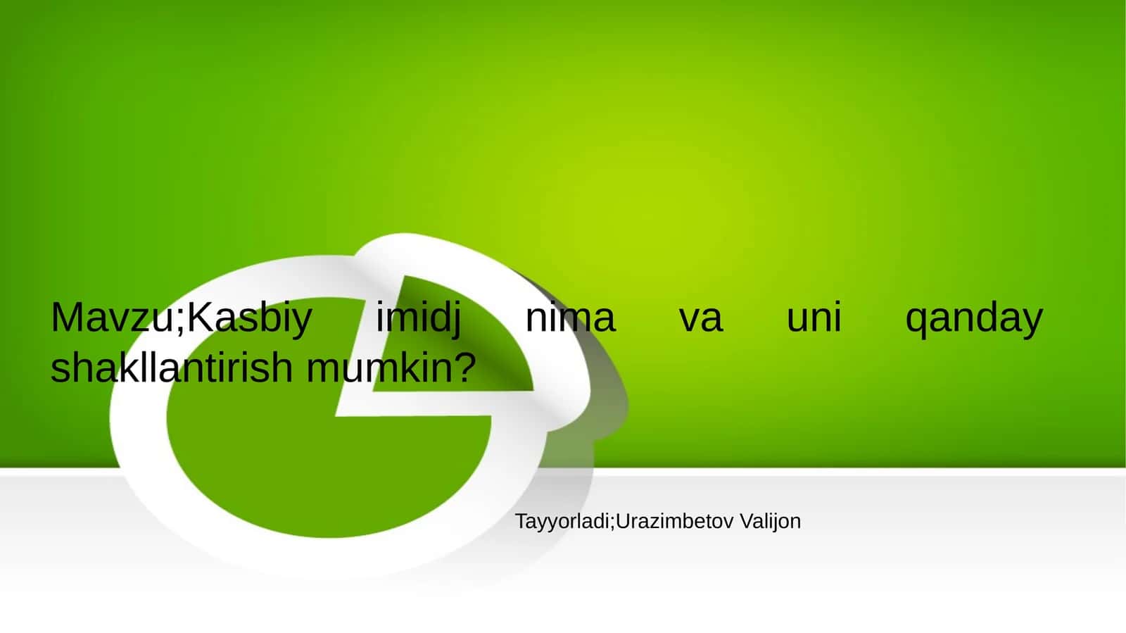 Kasbiy imidj nima va uni qanday shakllantirish mumkin? 1