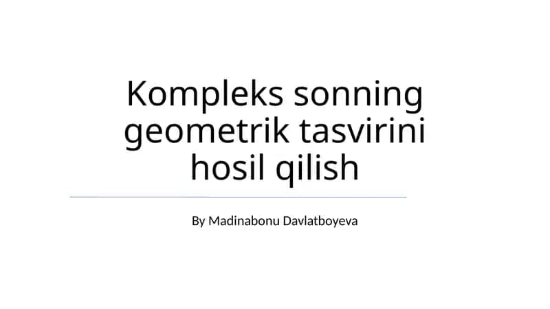 Kompleks sonning geometrik tasviri 1