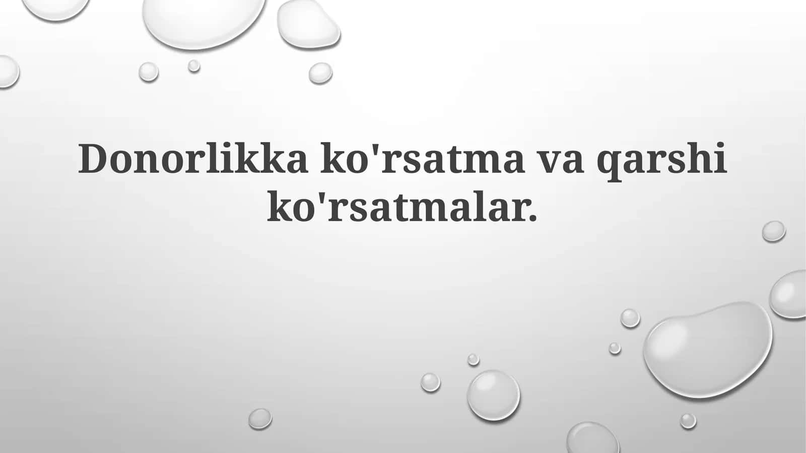 Donorlikkako'rsatmavaqarshiko'rsatmalar 1