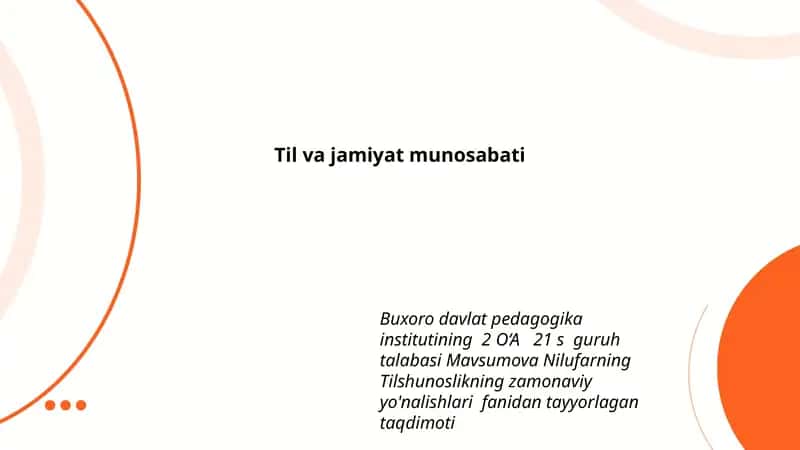 Tilshunoslikning zamonaviy yo'nalishlari 1