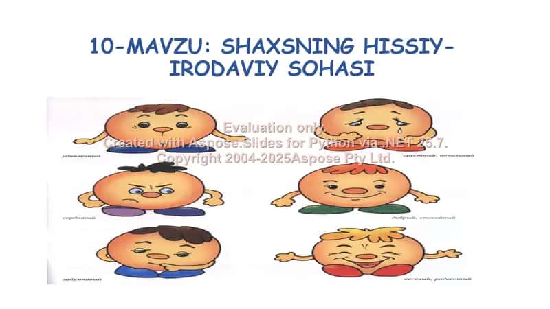 SHAXSNING HISSIY-IRODAVIY SOHASI 1