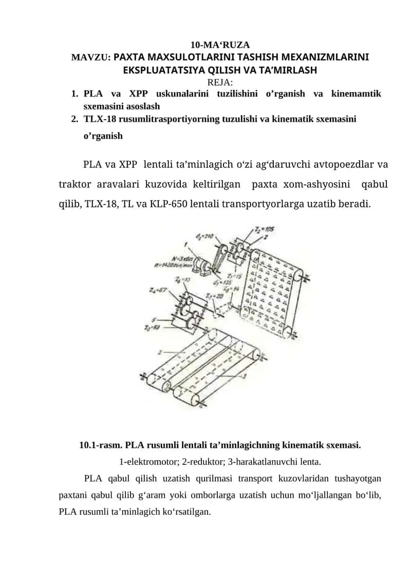 PLA rusumli lеntаli tа’minlаgich 1