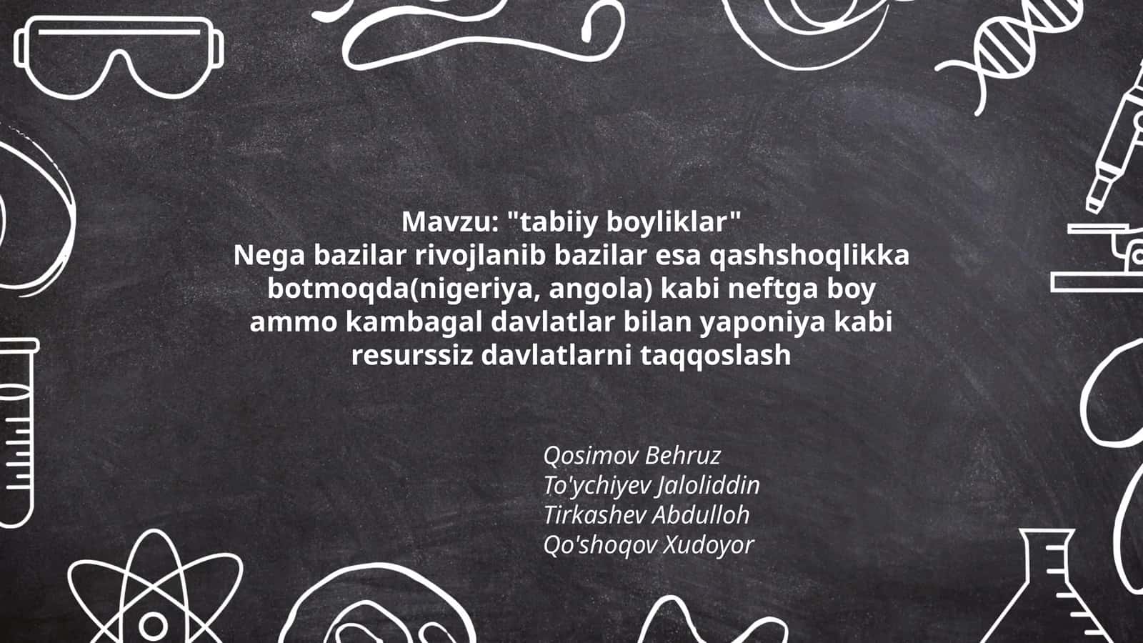 "tabiiy boyliklar" 1