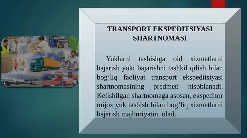 Transport Ekspeditsiyasi Shartnomasi 1