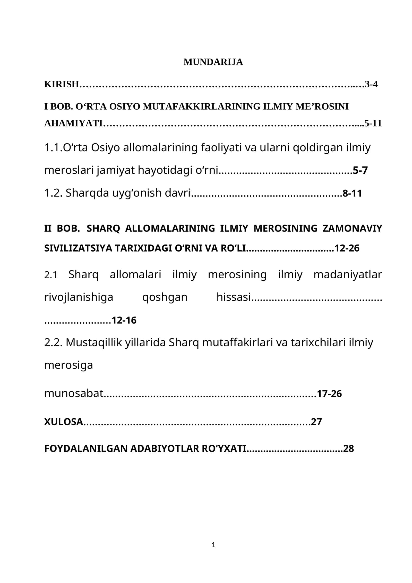 O‘RTA OSIYO MUTAFAKKIRLARINING ILMIY ME’ROSINI AHAMIYATI 1