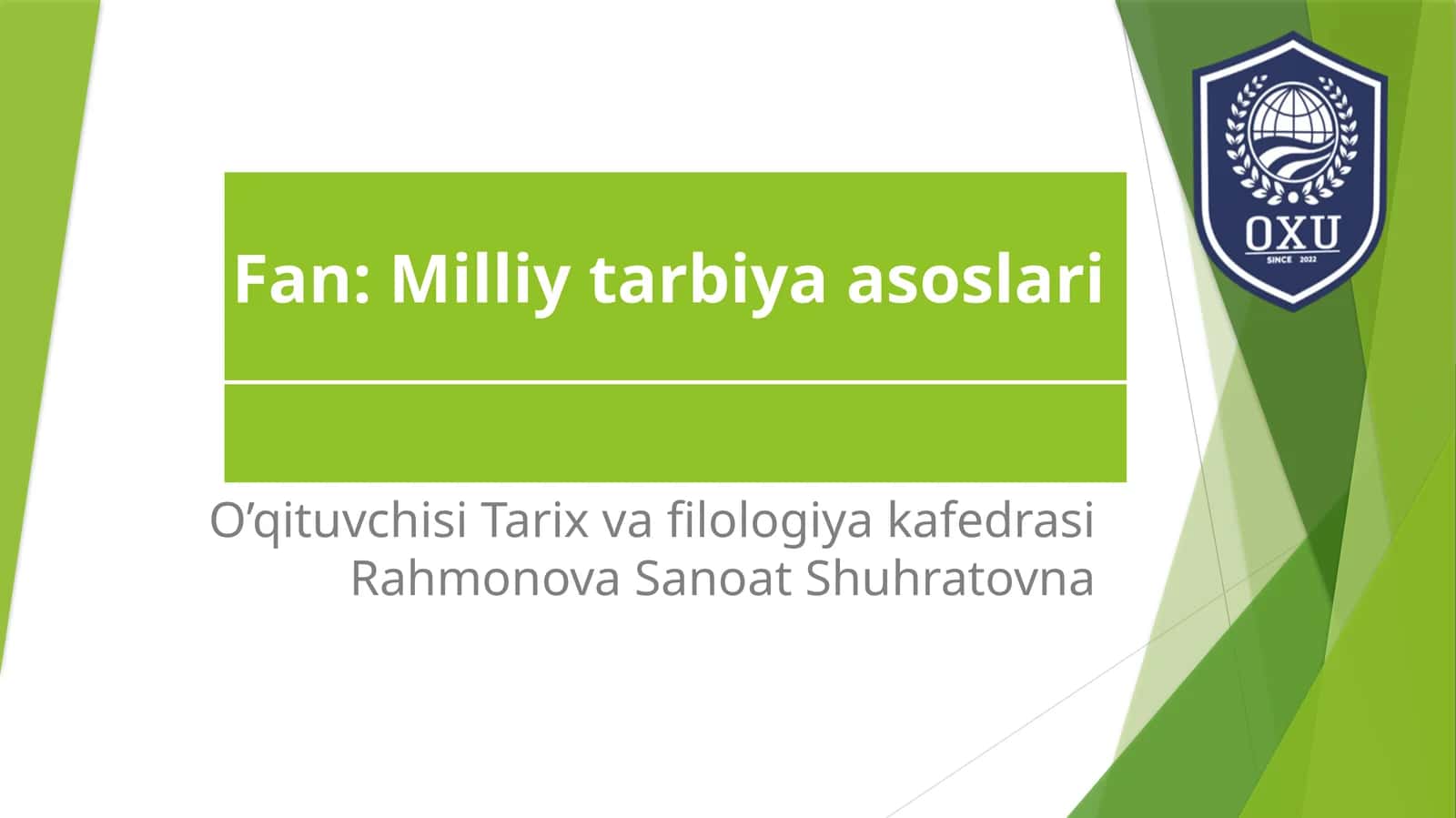 Maruza: Bo’lajak o’qituvchilarni tarbiyaviy faoliyatga tayyorlash 1