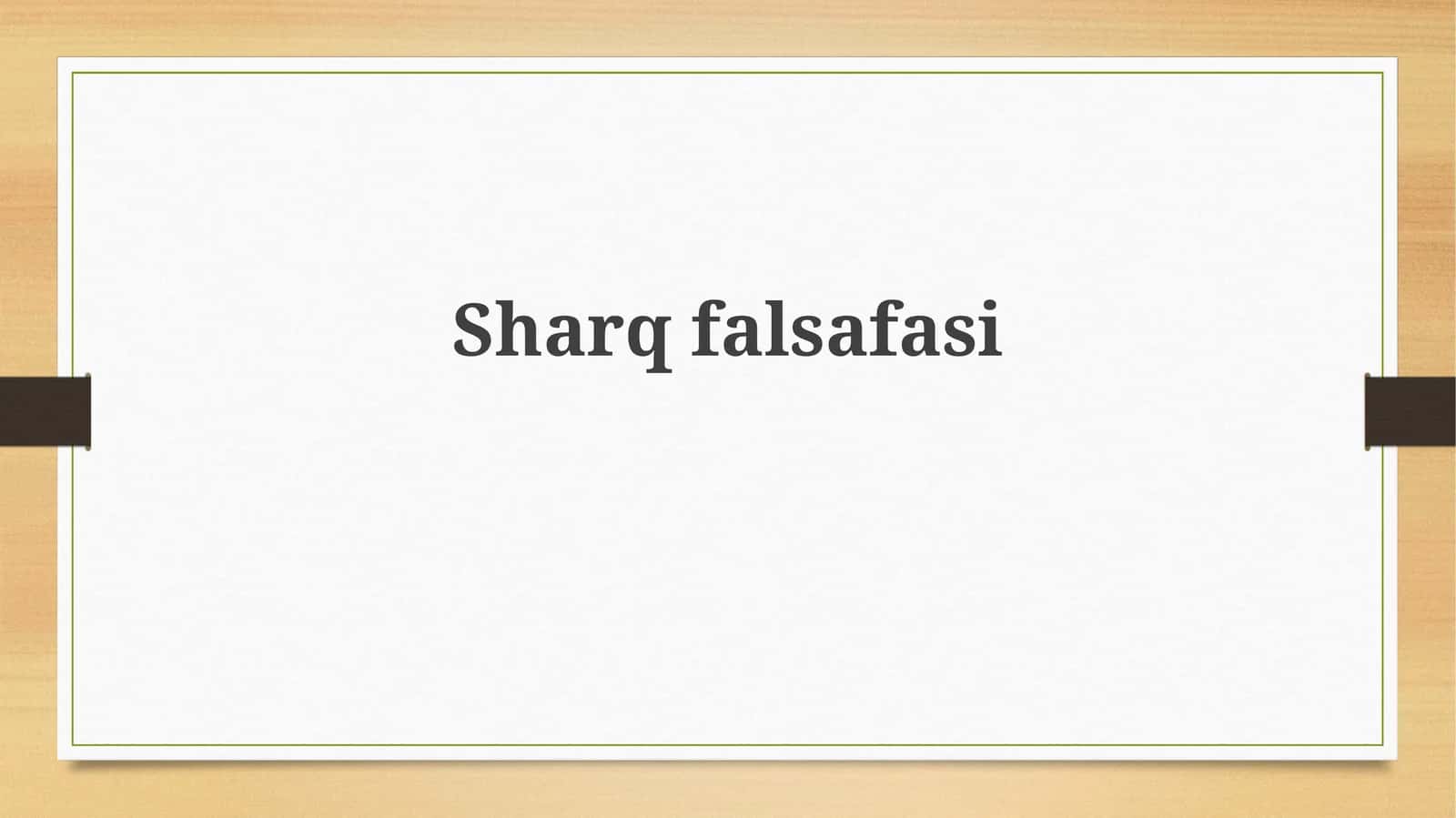Sharqfalsafasi 1